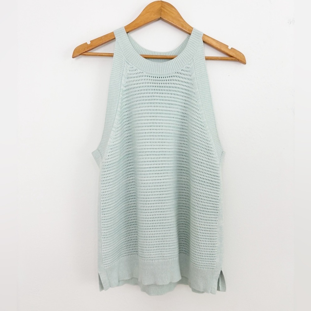 Ann Taylor Light Green Sleeveless Sweater